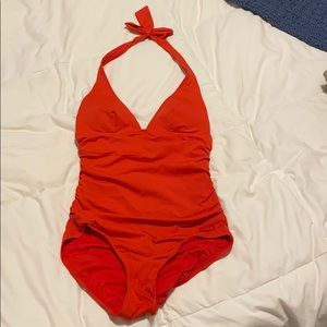 Red DKNY swimsuit